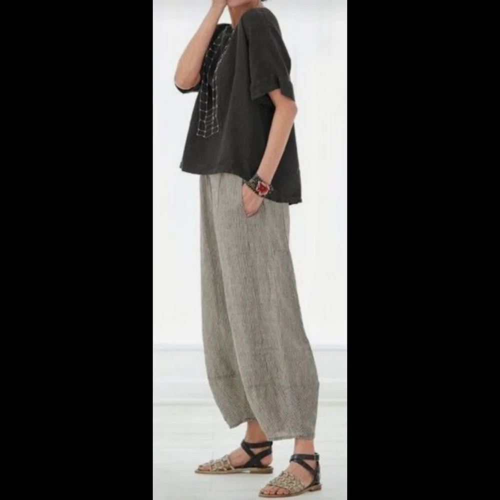 Lagenlook pinstriped pants (2XL) - Picture 8 of 8